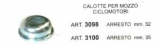 ART.3100 CALOTTE PER MOZZO CICLOMOTORI -ARRESTO mm.35